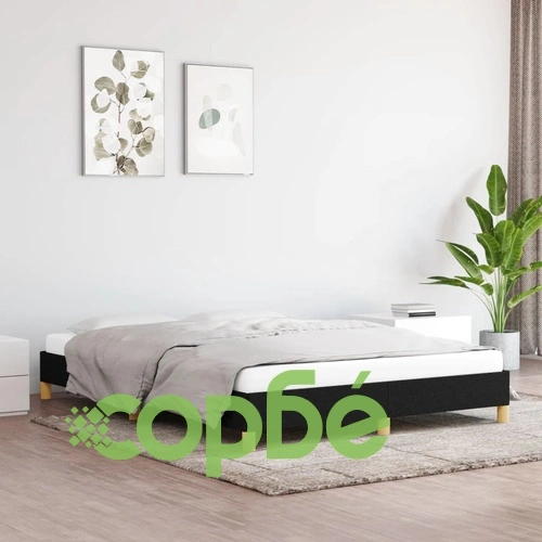 Рамка за легло без матрак, черна, 160x200 см, плат ➤ топ цена ➤ sorbe.bg