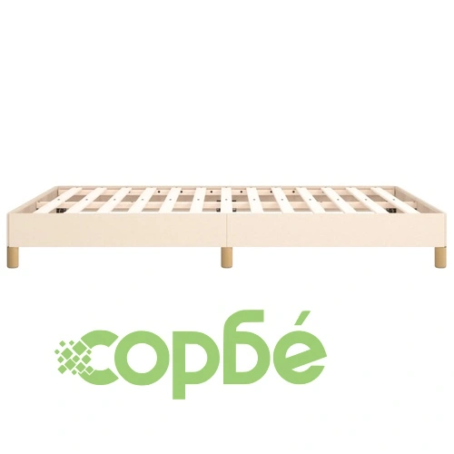 Рамка за легло без матрак, кремава, 160x200 см, плат ➤ топ цена ➤ sorbe.bg