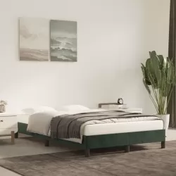 Рамка за легло, тъмнозелена, 120x200 см, кадифе