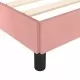 Рамка за легло, розова, 120x200 см, кадифе