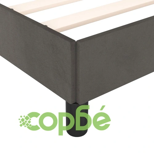 Рамка за легло без матрак, тъмносива, 160x200 см, кадифе ➤ топ цена ➤ sorbe.bg