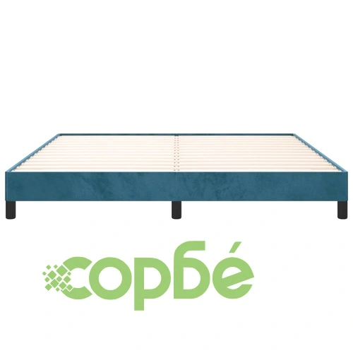 Рамка за легло без матрак, тъмносиня, 160x200 см, кадифе ➤ топ цена ➤ sorbe.bg