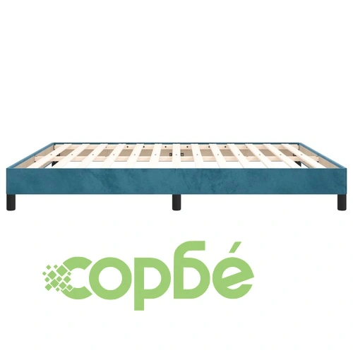 Рамка за легло без матрак, тъмносиня, 160x200 см, кадифе ➤ топ цена ➤ sorbe.bg