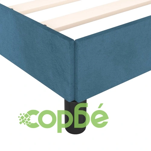 Рамка за легло без матрак, тъмносиня, 160x200 см, кадифе ➤ топ цена ➤ sorbe.bg