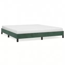 Рамка за легло, тъмнозелена, 180x200 см, кадифе