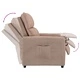 Реклайнер стол, таупе, микрофибърен текстил