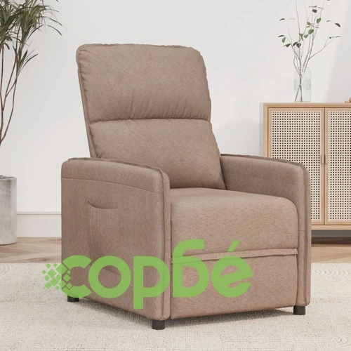 Реклайнер стол, таупе, микрофибърен текстил ➤ топ цена ➤ sorbe.bg