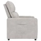 реклайнер стол, светлосив, микрофибърен текстил