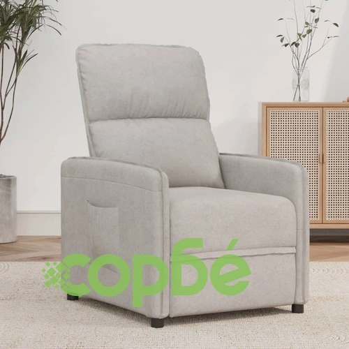 реклайнер стол, светлосив, микрофибърен текстил ➤ топ цена ➤ sorbe.bg