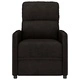 реклайнер стол, черен, микрофибърен текстил