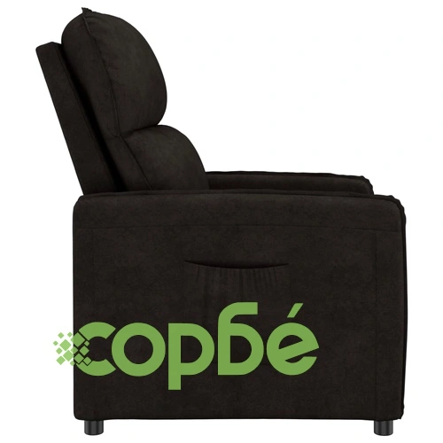 реклайнер стол, черен, микрофибърен текстил ➤ топ цена ➤ sorbe.bg