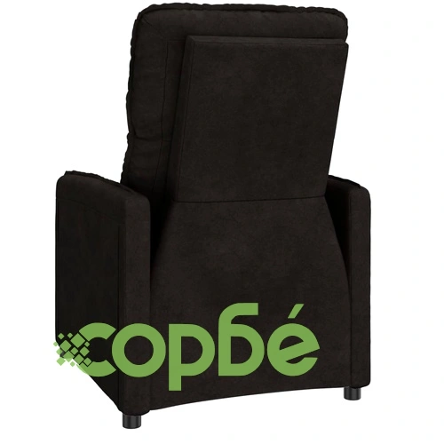 реклайнер стол, черен, микрофибърен текстил ➤ топ цена ➤ sorbe.bg