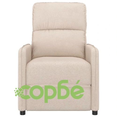 Реклайнер стол, кремав, микрофибърен текстил ➤ топ цена ➤ sorbe.bg