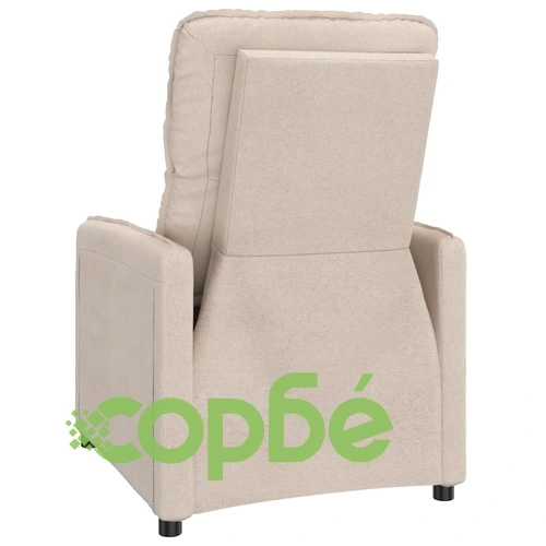 Реклайнер стол, кремав, микрофибърен текстил ➤ топ цена ➤ sorbe.bg
