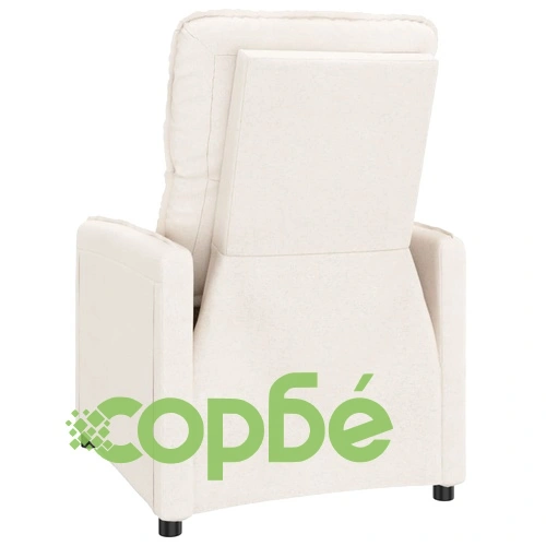 Реклайнер стол, бежов, микрофибърен текстил ➤ топ цена ➤ sorbe.bg