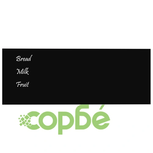 Магнитна дъска за стена, черна, 80x30 см, закалено стъкло ➤ топ цена ➤ sorbe.bg