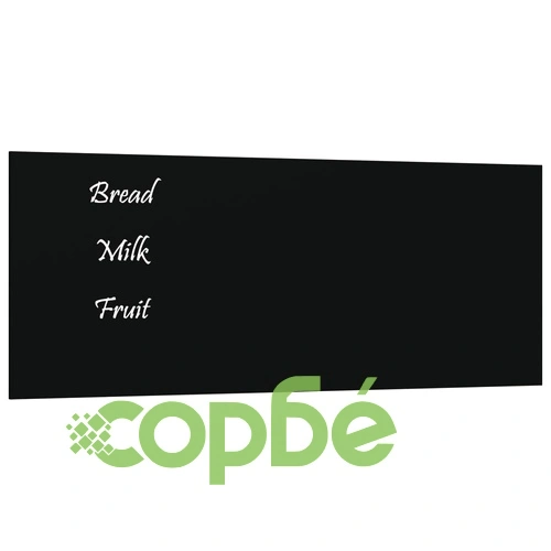 Магнитна дъска за стена, черна, 50x20 см, закалено стъкло ➤ топ цена ➤ sorbe.bg