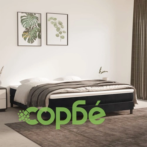 Матрак за легло с покет пружини черен 160x200x20 см кадифе ➤ топ цена ➤ sorbe.bg