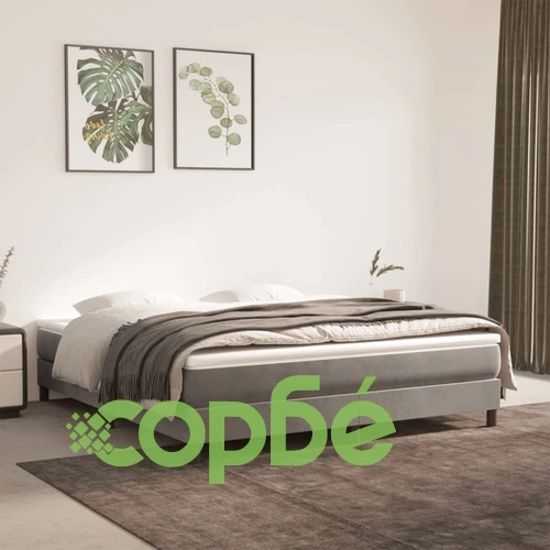 Матрак за легло с покет пружини светлосив 180x200x20 см кадифе ➤ топ цена ➤ sorbe.bg