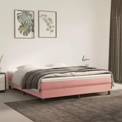 Матрак за легло с покет пружини розов 180x200x20 см кадифе