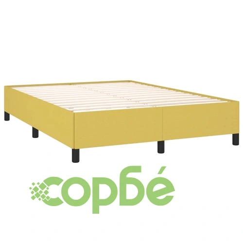 Рамка за легло без матрак, зелена, 140x190 см, плат ➤ топ цена ➤ sorbe.bg