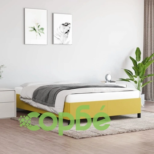 Рамка за легло без матрак, зелена, 140x190 см, плат ➤ топ цена ➤ sorbe.bg