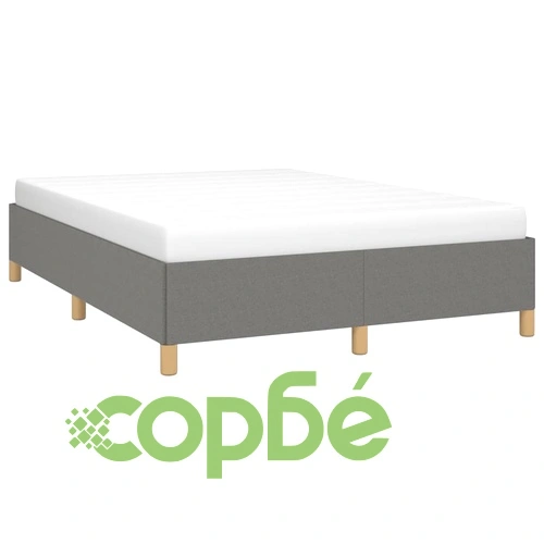 Рамка за легло без матрак, тъмносива, 140x190 см, плат ➤ топ цена ➤ sorbe.bg