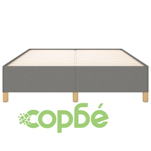 Рамка за легло без матрак, тъмносива, 140x190 см, плат ➤ топ цена ➤ sorbe.bg