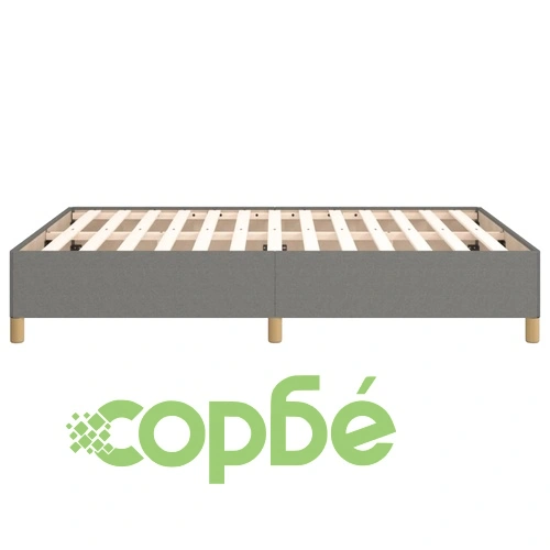 Рамка за легло без матрак, тъмносива, 140x190 см, плат ➤ топ цена ➤ sorbe.bg