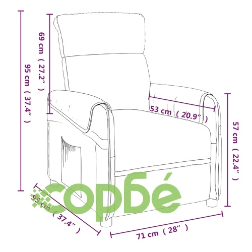Масажен стол, тъмносив, текстил ➤ топ цена ➤ sorbe.bg