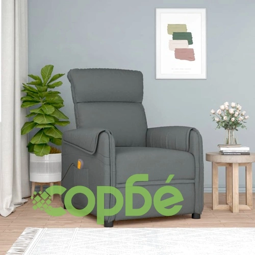 Масажен стол, тъмносив, текстил ➤ топ цена ➤ sorbe.bg