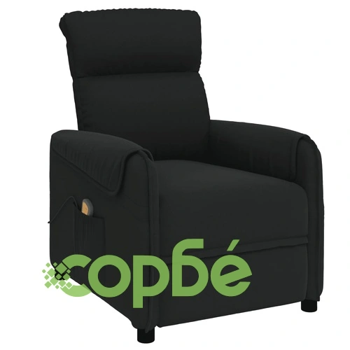 Масажен стол, черен, текстил ➤ топ цена ➤ sorbe.bg