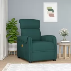 Масажен стол, тъмнозелен, текстил