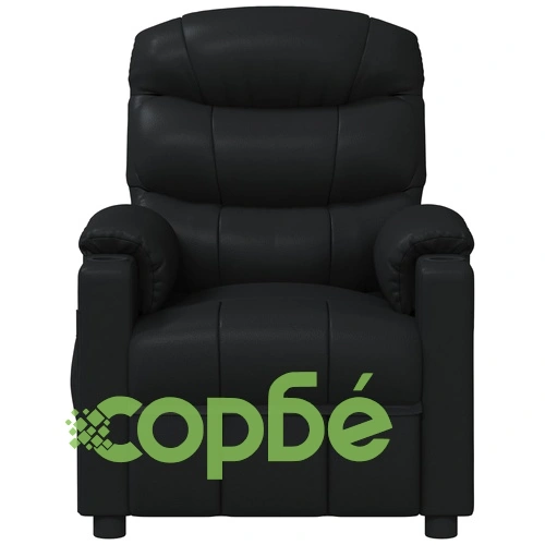 Реклайнер, черен, изкуствена кожа ➤ топ цена ➤ sorbe.bg