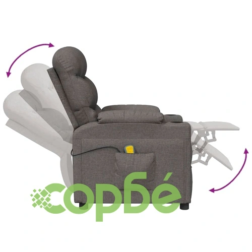 Масажен стол, тъмносив, текстил ➤ топ цена ➤ sorbe.bg