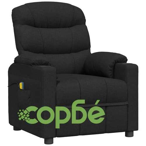 Масажен стол, черен, текстил ➤ топ цена ➤ sorbe.bg