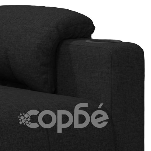 Масажен стол, черен, текстил ➤ топ цена ➤ sorbe.bg