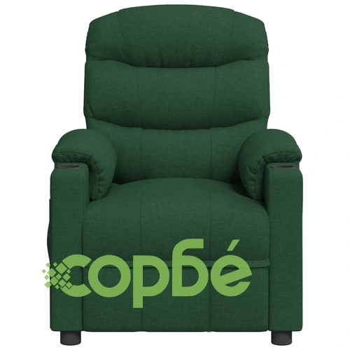 Масажен стол, тъмнозелен, текстил ➤ топ цена ➤ sorbe.bg