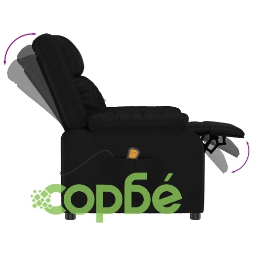 Масажен стол, черен, изкуствена кожа ➤ топ цена ➤ sorbe.bg