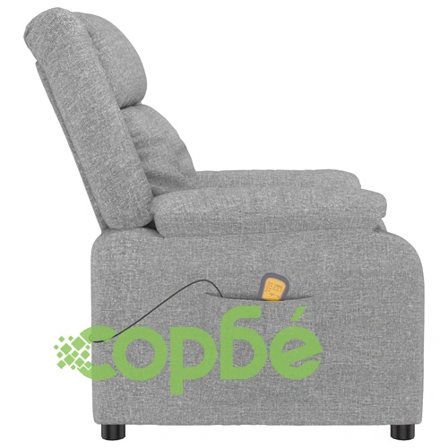 Масажен стол, светлосив, текстил ➤ топ цена ➤ sorbe.bg