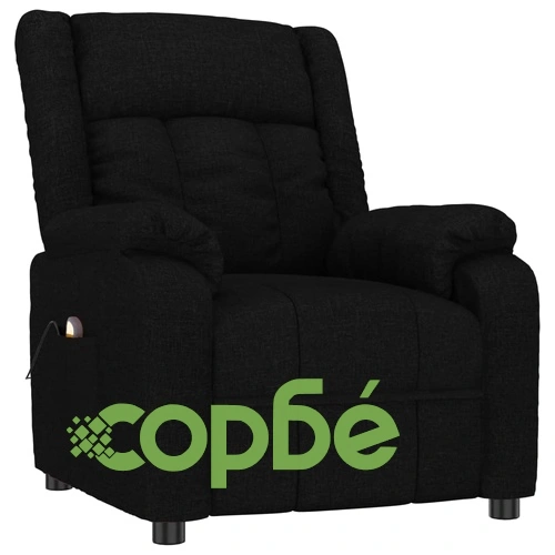 Масажен стол, черен, текстил ➤ топ цена ➤ sorbe.bg