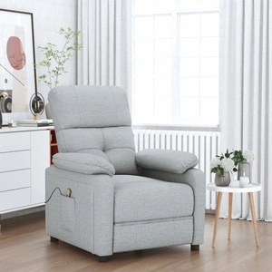 Масажен стол, светлосив, текстил