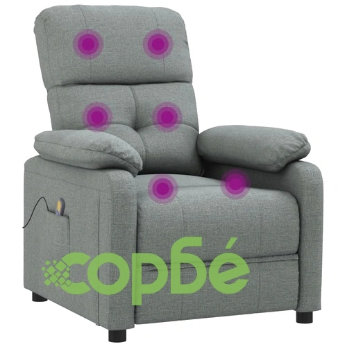 Масажен стол, тъмносив, текстил ➤ топ цена ➤ sorbe.bg