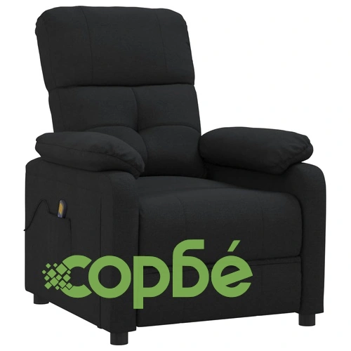 Масажен стол, черен, текстил ➤ топ цена ➤ sorbe.bg