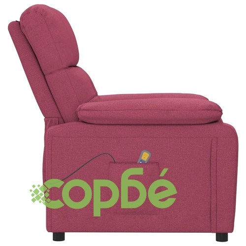 Масажен стол, виненочервен, текстил ➤ топ цена ➤ sorbe.bg