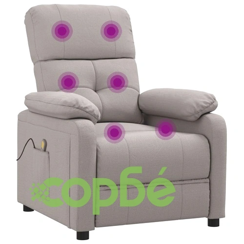 Масажен стол, таупе, текстил ➤ топ цена ➤ sorbe.bg