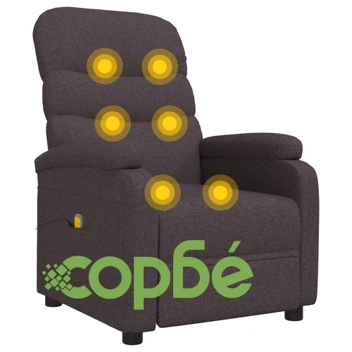 Масажен стол, тъмнокафяв, текстил ➤ топ цена ➤ sorbe.bg