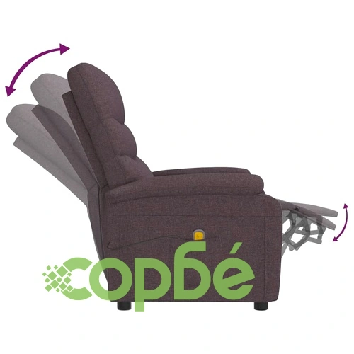 Масажен стол, тъмнокафяв, текстил ➤ топ цена ➤ sorbe.bg