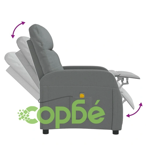 Масажен стол, тъмносив, текстил ➤ топ цена ➤ sorbe.bg