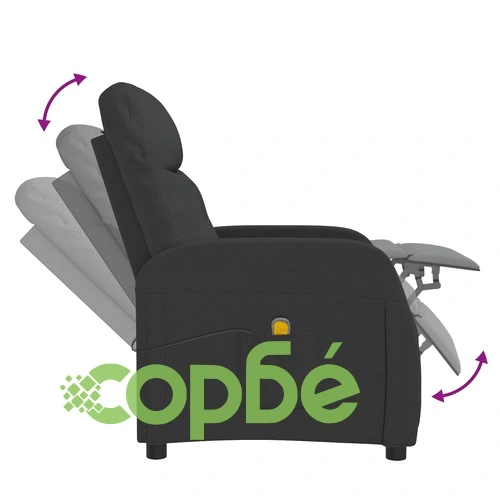 Масажен стол, черен, текстил ➤ топ цена ➤ sorbe.bg